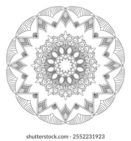 Es una maravillosa línea de arte mandala.