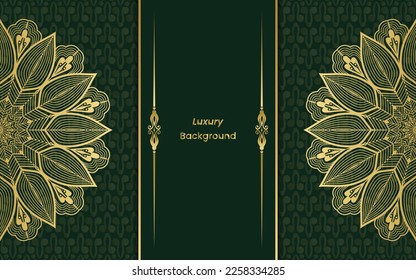 Wonderful mandala style greeting and invitation card. Arabesque style decorative background design. indian ethnic, indian ornament, golden background, luxury background, luxury mandala, floral mandala