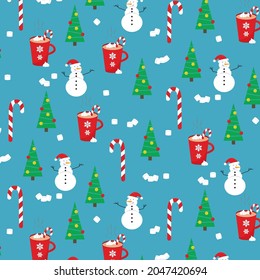 Wonderful merry christmas pattern for print
