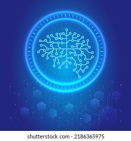 Wonderful and modern Artificial intelligence design background vector