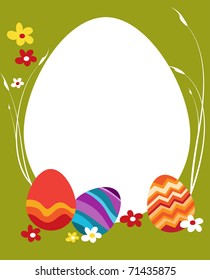 Wonderful ornamental eggs for Easter. Easter card