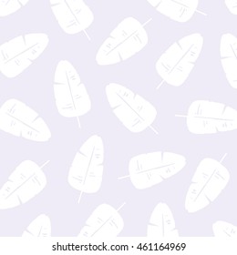 Wonderful pastel vector pattern with tropical leaves