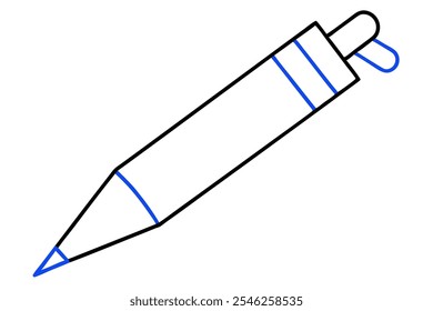 A wonderful pen vector art in white background illustration.