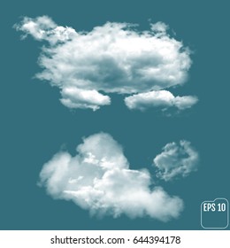 Wonderful realistic thunderclouds. Vector illustration
