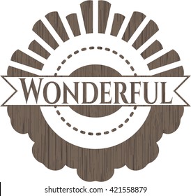 Wonderful realistic wood emblem