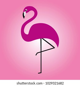 a wonderful and really beautiful motif of a flamingo standing on one leg. The flamingo looks feminine and elegant.