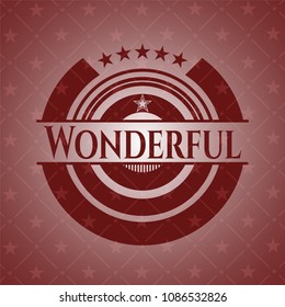 Wonderful red emblem. Retro
