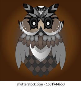 wonderful representation of an owl in vector graphics.