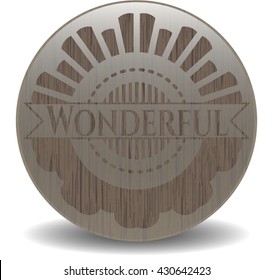 Wonderful retro style wood emblem