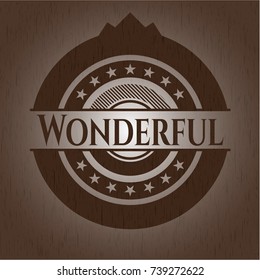 Wonderful retro style wood emblem