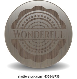 Wonderful retro wooden emblem