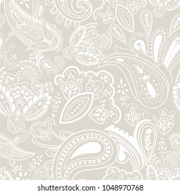 wonderful seamless vector  of floral and geometrical pattern. with paisley, stylized leaf and flower ornaments. great for wallpaper, packaging paper, wrapping, textile, diary cover and other prints