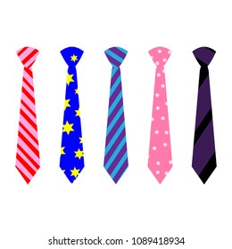 A wonderful simple design of different types of tie