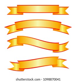 A wonderful simple design of a golden ribbons