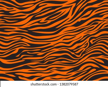 Wonderful simple design of the tiger skin exture pattern seamless repeating orange black