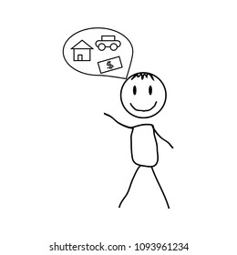 A wonderful simple human silhouette design with emotion illustration