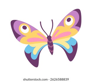 Wonderful spring butterfly cartoon design