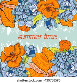 
wonderful summer card . vector