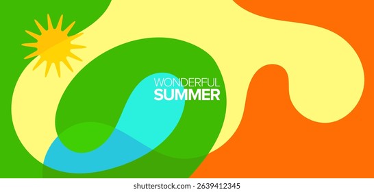 Wonderful summer design. vector illustration. Background, hd layout, banner, poster, greeting card template