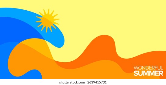 Wonderful summer designs. vector illustration. Background, hd layout, banner, poster, greeting card template