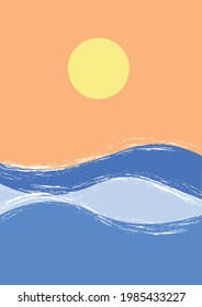 wonderful summer landscape of water and sun
