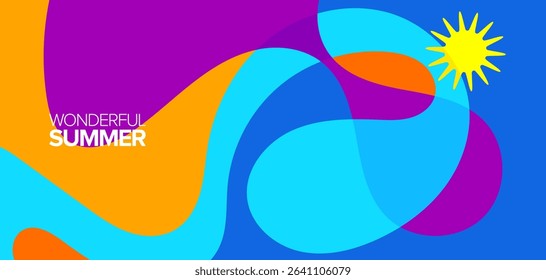 Wonderful summer travel. vector illustration. Background, hd layout, banner, poster, greeting cards, template designs