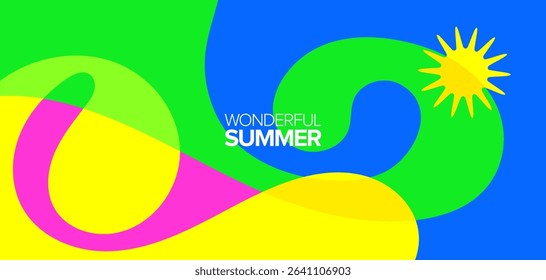 Wonderful summer travel. vector illustration. Background, hd layout, banner, poster, greeting cards, templates design