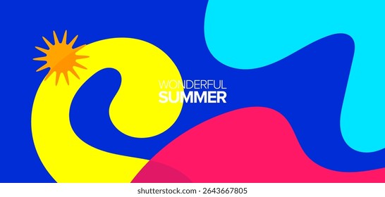 Wonderful summer travel. vector illustrations. Background, layout, banner, poster, template designs, greetings card