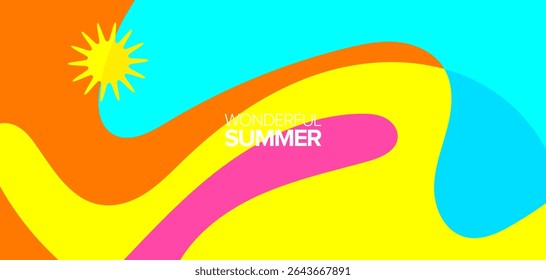Wonderful summer travel. vector illustrations. Background, layout, banner, poster, template designs, greeting cards
