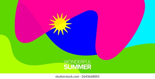 Wonderful summer travel. vector illustrations. Background, layout, banner, poster, template designs, greeting card