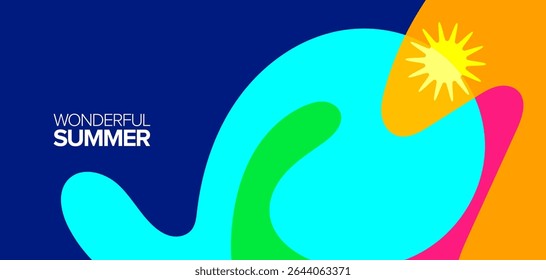 Wonderful summer travel. vectors illustrations. Backgrounds, layout, banner, poster, template design, greeting card