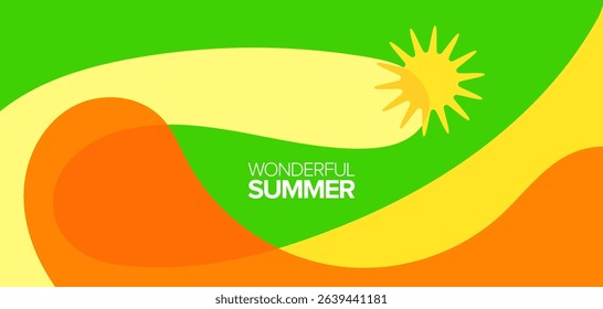 Wonderful summer. vector illustration. Backgrounds, hd layout, banner, poster, greeting cards template design