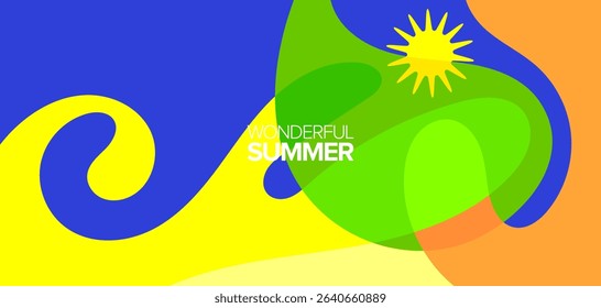 Wonderful summer. vector illustration. Backgrounds, hd layout, banner, poster, greeting cards templates designs