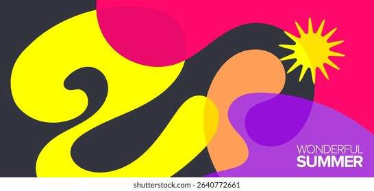 Wonderful summer. vector illustration. Backgrounds, hd layout, banner, poster, greeting cards, template designs