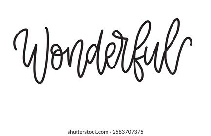 Wonderful Text Lettering Hand draw 