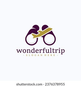 Wonderful trip logo design vector. Best tour visiting symbol template