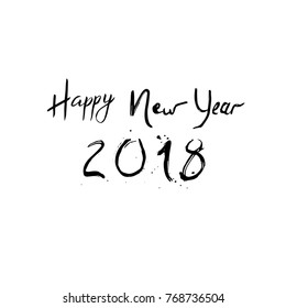 Wonderful and unique handwritten Christmas wishes for holiday greeting cards, invitations, banners. Hand drawn lettering. Happy New Year design elements.