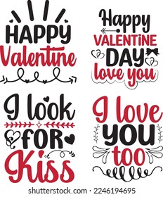 Wonderful valentine's typography t-shirt design. This is an editable and printable vector eps file. 