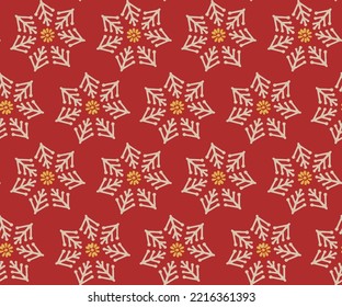 wonderful vector collection of the snowflakes, different geometric flakes with red background. excellent for everything about Christmas especially for greeting card, open card.