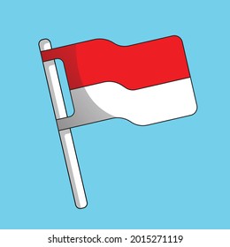 Maravilloso vector de bandera indonesia