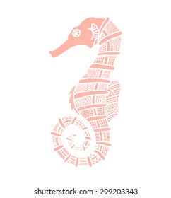 Wonderful vector seahorses painted by hand. To use postcards, greetings, prints on textiles and other creative products.