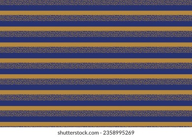 Wonderful vector seamless pattern with gold parallel lines abstract speckles on blue background Perfect for print fabrics Satin silk cotton For bed linen Wrapping paper Typography design Tablecloths 