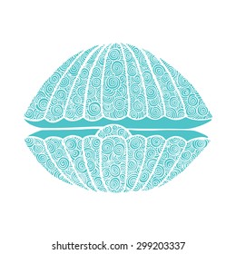 Wonderful vector seashell painted by hand. To use postcards, greetings, prints on textiles and other creative products.