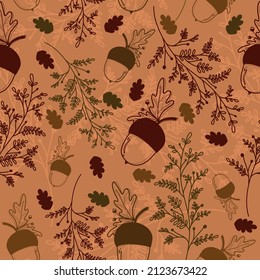 Wonderful vector simless repeating pattern background with botanical floral elements, flowers, leaves, twigs, natural elements and textures

