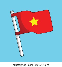 Wunderbare Vektorgrafik der Vietnam-Flagge