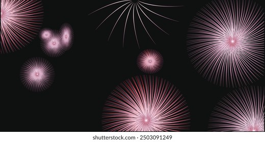 wonderful vivid fireworks exploding night