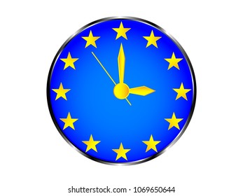 Wonderful wall clock design in the European Union concept with a metallic stroke