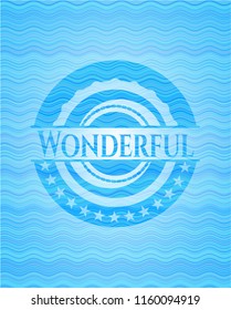 Wonderful water style badge.