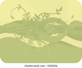 Wonderful waves of leaves background.