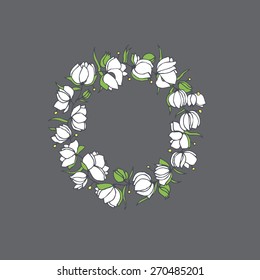 wonderful wreath of flowers to the decor of any cards